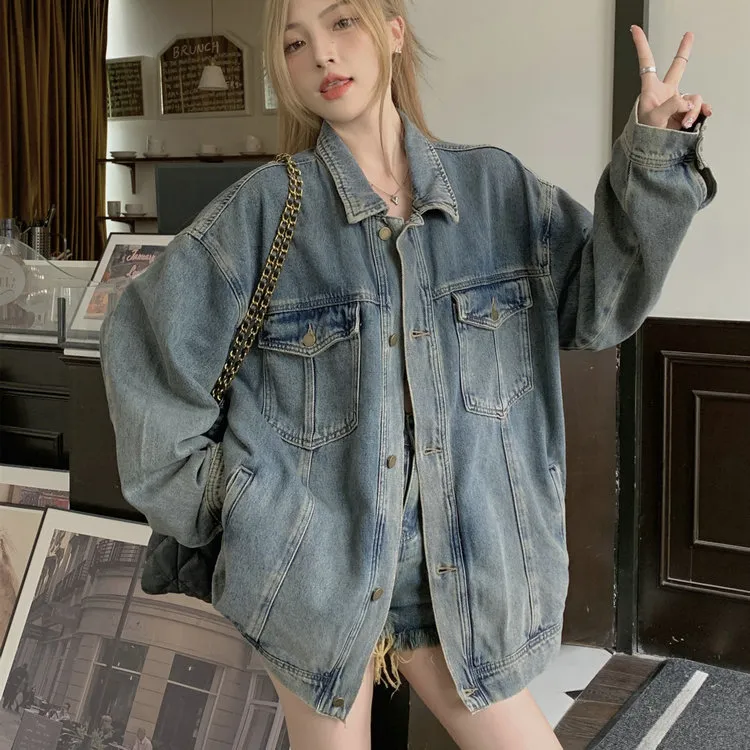 PLANE DRIFT Denim Jacket Unisex Vintage Blue-4