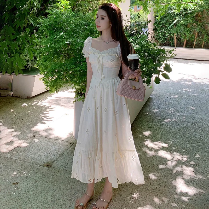 PLANE DRIFT Short Sleeved Dress Women's Apricot-6
