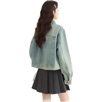 PLANE DRIFT Denim Jacket Women's Blue