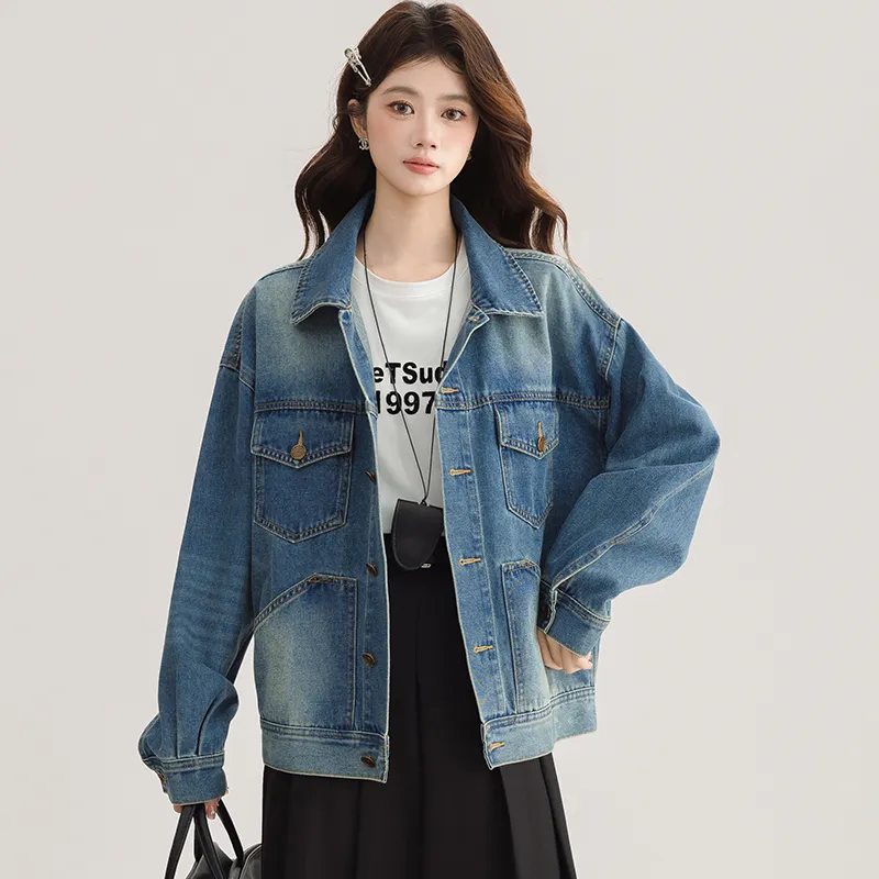 PLANE DRIFT Denim Jacket Unisex Blue-1