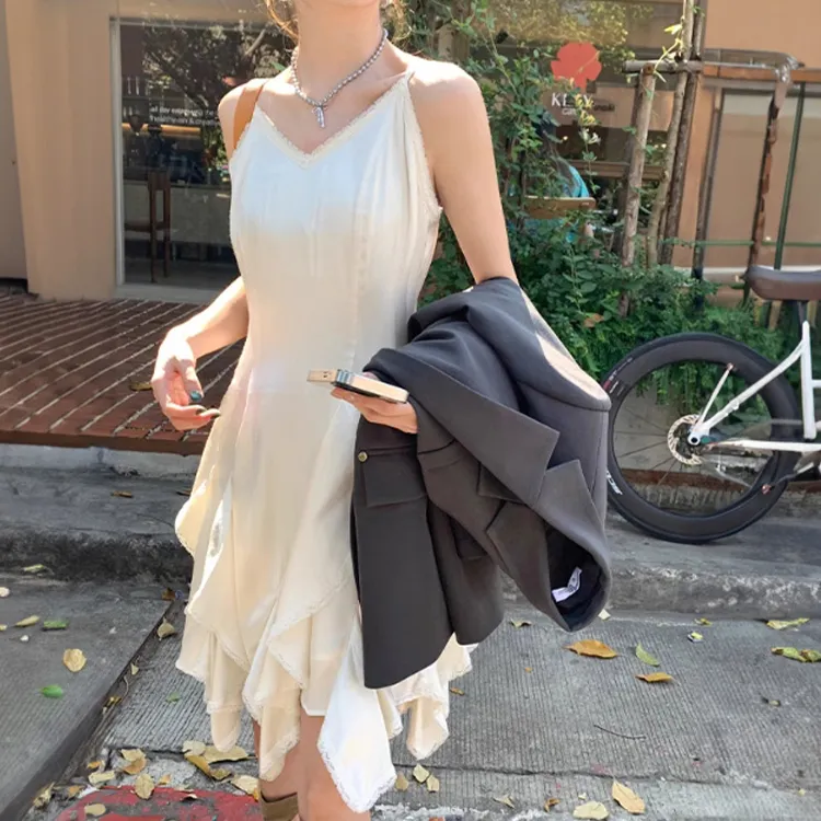 PLANE DRIFT Slip Dress Women's Apricot-5