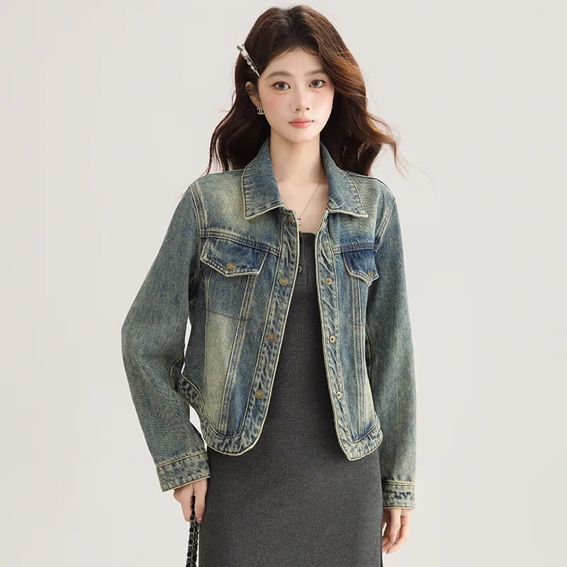 PLANE DRIFT Denim Jacket Women's Blue-3