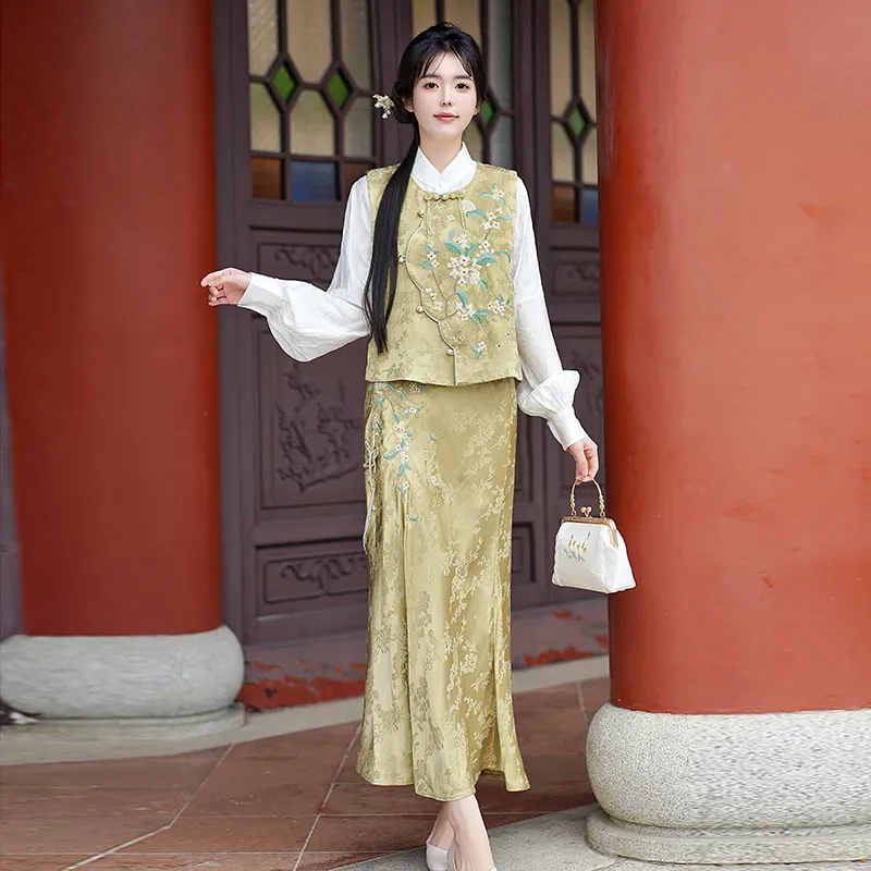 PLANE DRIFT Skirt Set Women's Yellow-1