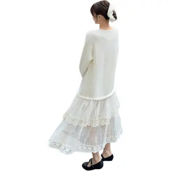 PLANE DRIFT Long Sleeved Dresses Women's White