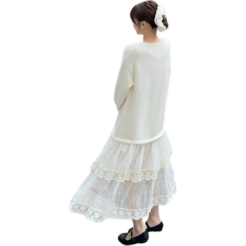 PLANE DRIFT Long Sleeved Dresses Women's White-0