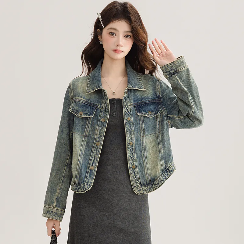 PLANE DRIFT Denim Jacket Women's Blue-5