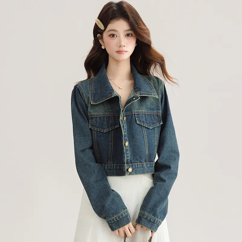 PLANE DRIFT Denim Jacket Unisex Blue-4