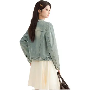 PLANE DRIFT Denim Jacket Women's Blue