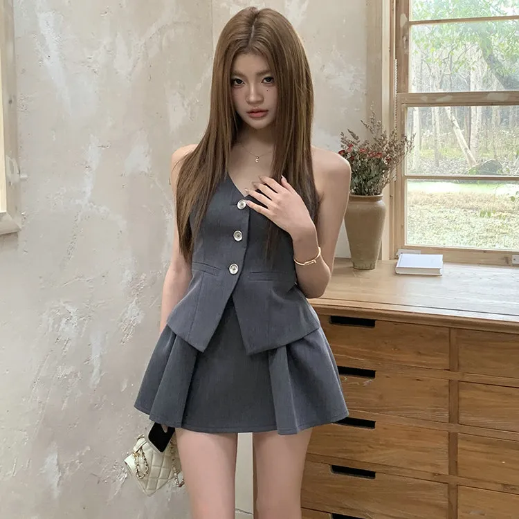 PLANE DRIFT Skirt Set Women's Gray-2
