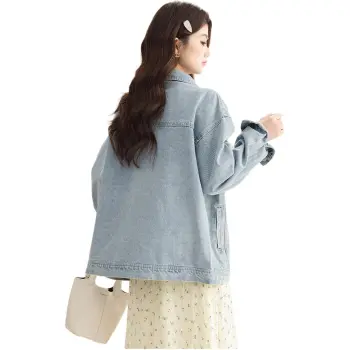 PLANE DRIFT Denim Jacket Unisex Light Blue
