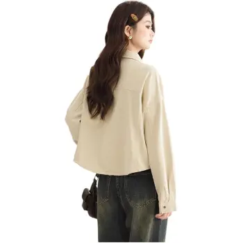 PLANE DRIFT Denim Jacket Women's Apricot