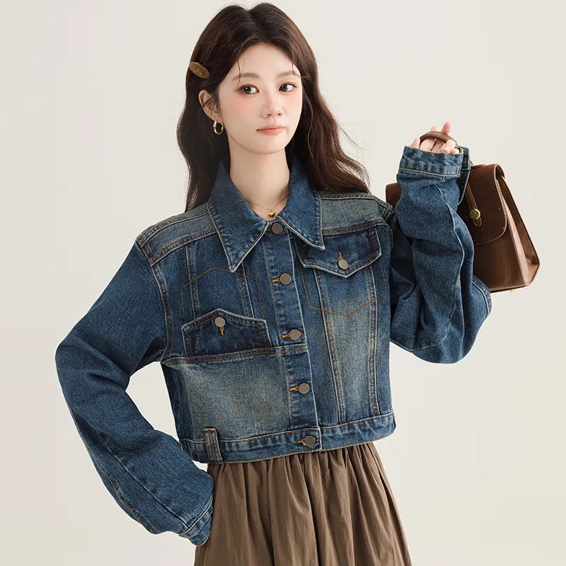 PLANE DRIFT Denim Jacket Unisex Blue-2