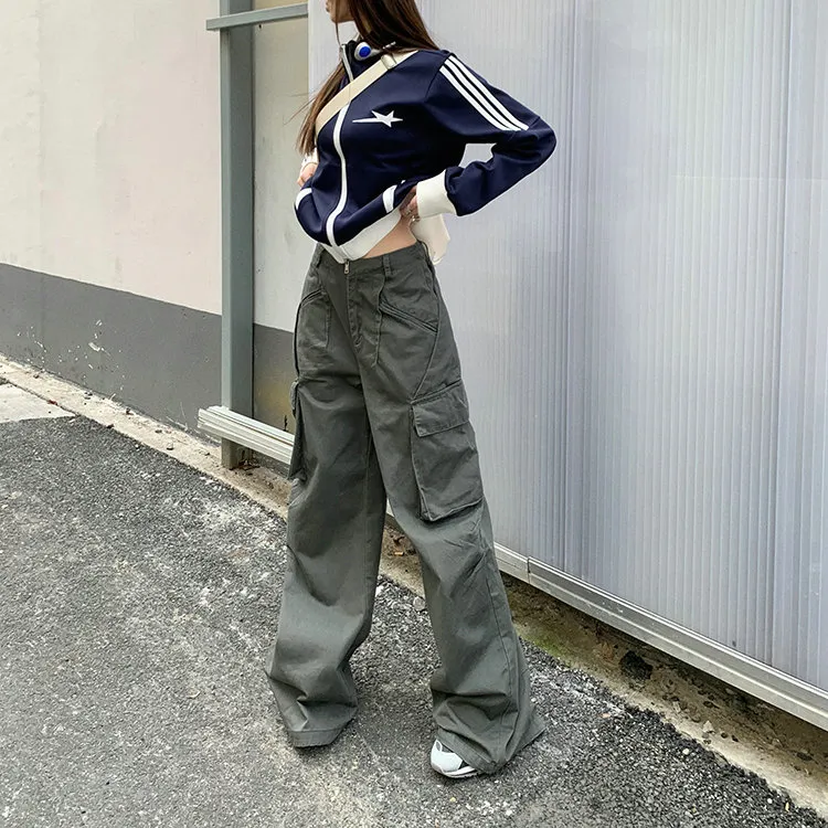 PLANE DRIFT Casual Pants Women's Army Green Pants-3