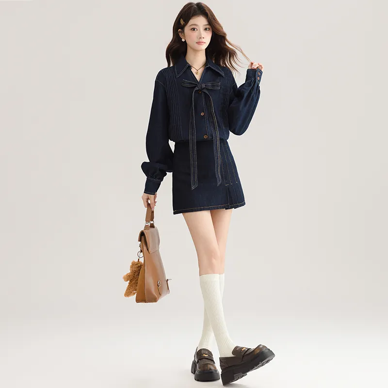 PLANE DRIFT Skirt Set Women's Dark Blue-4