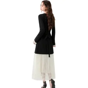 PLANE DRIFT Long Sleeved Dresses Women's Black