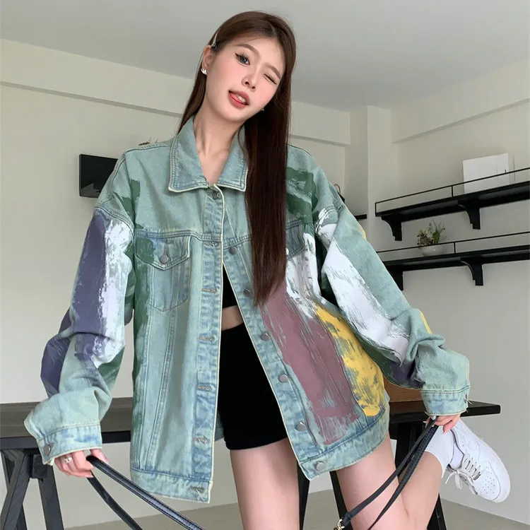 PLANE DRIFT Denim Jacket Unisex Distressed Color-3