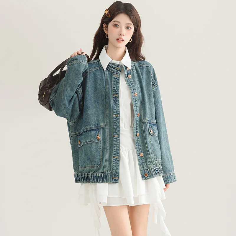 PLANE DRIFT Denim Jacket Unisex Blue-1