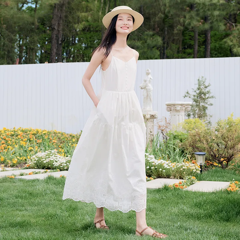 Fragment Slip Dresses Women's Ivory White-2