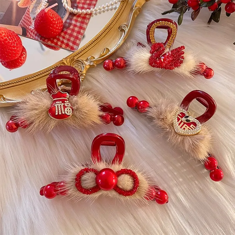 Danqin Acrylic Hair Clips Women's-4