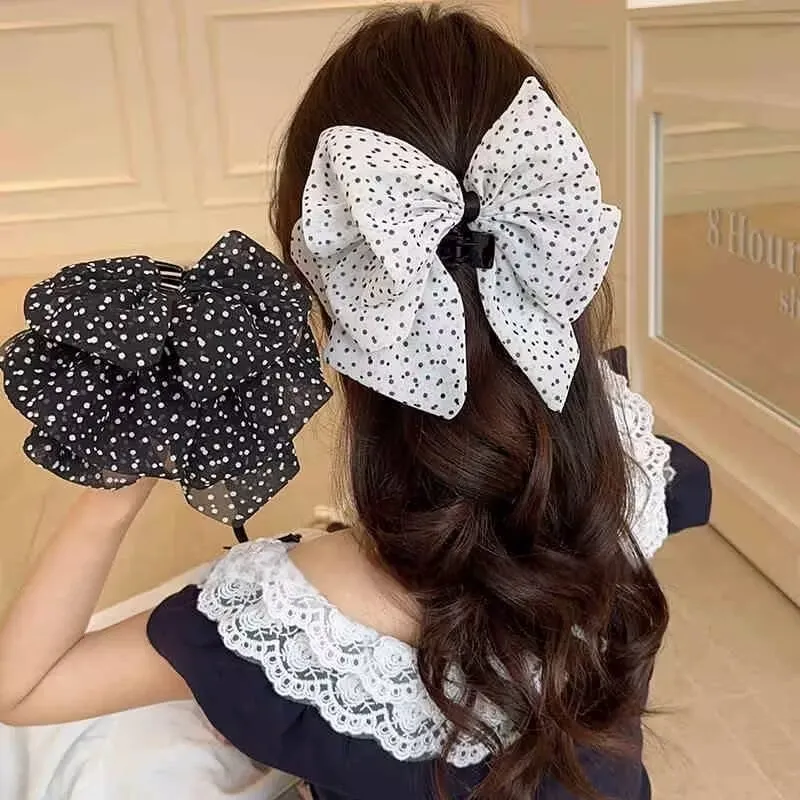 Danqin Chiffon Hair Clips Women's-5