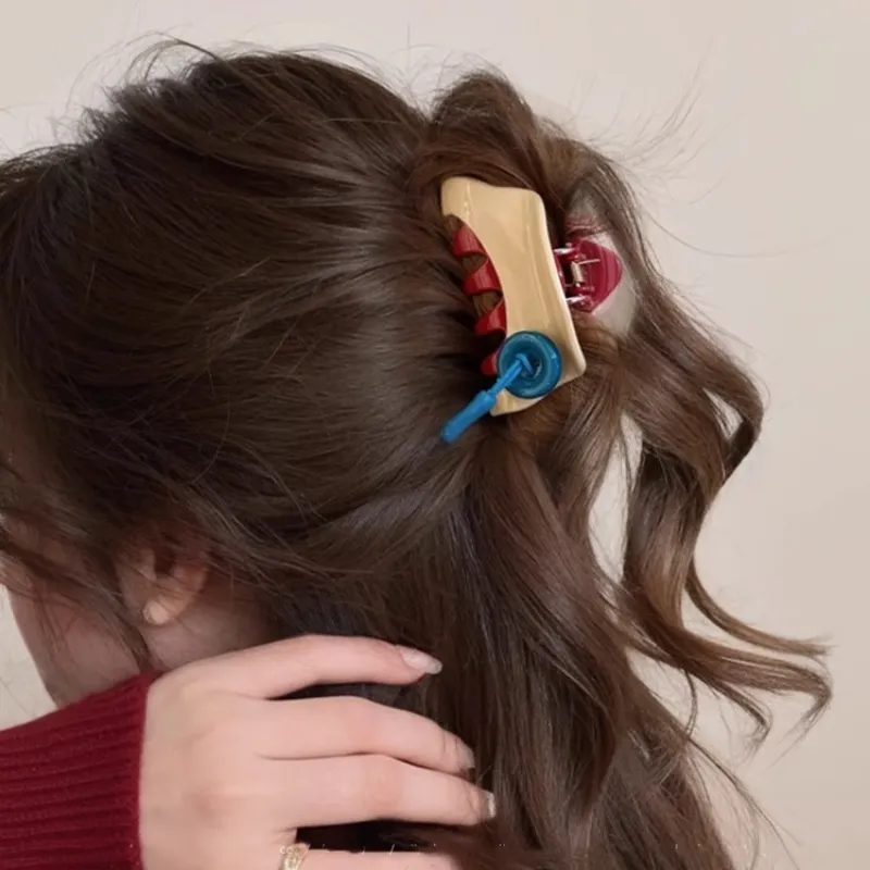 Danqin Resin Hair Clips Women's-3