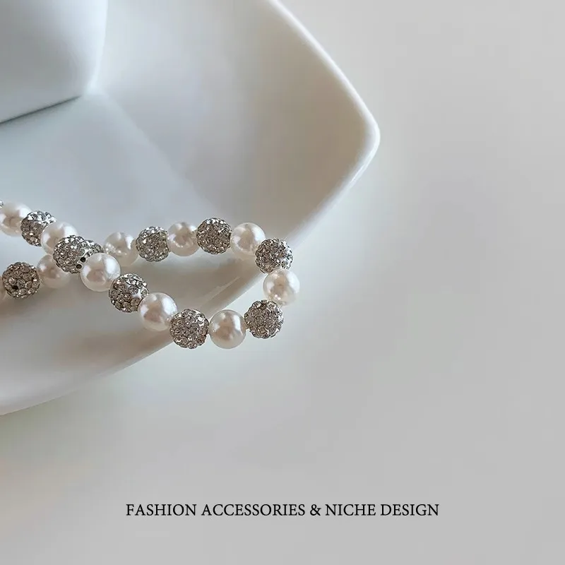 Danqin Artificial Pearl Hair Tie Women's-3