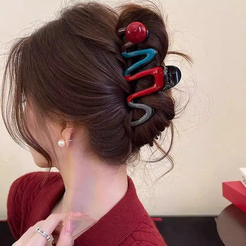 Danqin Acrylic Hair Clips Women's-6