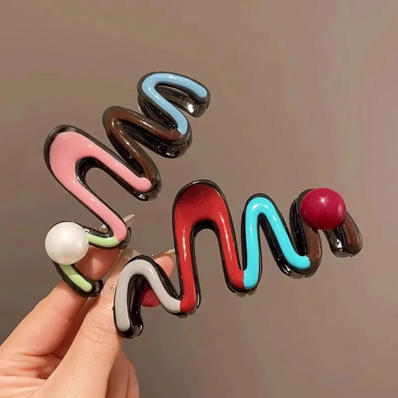 Danqin Acrylic Hair Clips Women's-7