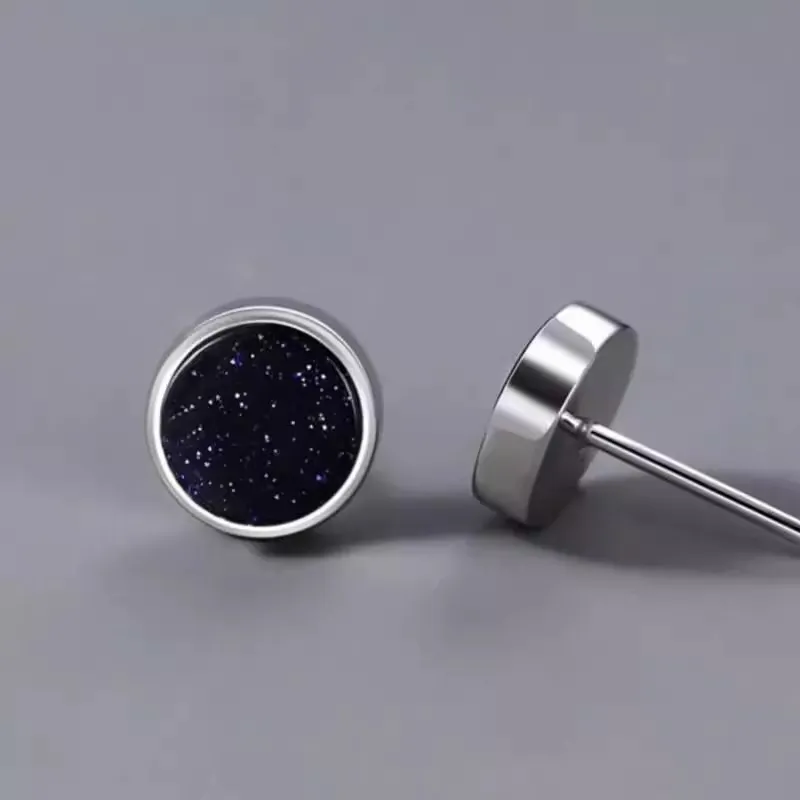 Danqin 925 Sterling Silver Stud Earrings Unisex-23