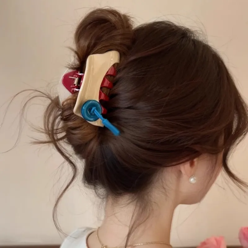 Danqin Resin Hair Clips Women's-4