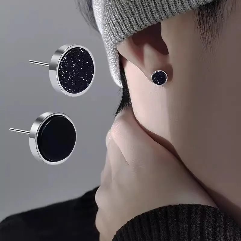 Danqin 925 Sterling Silver Stud Earrings Unisex-1