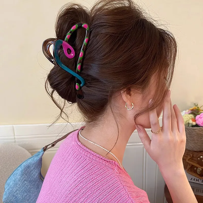 Danqin Acrylic Hair Clips Women's-2