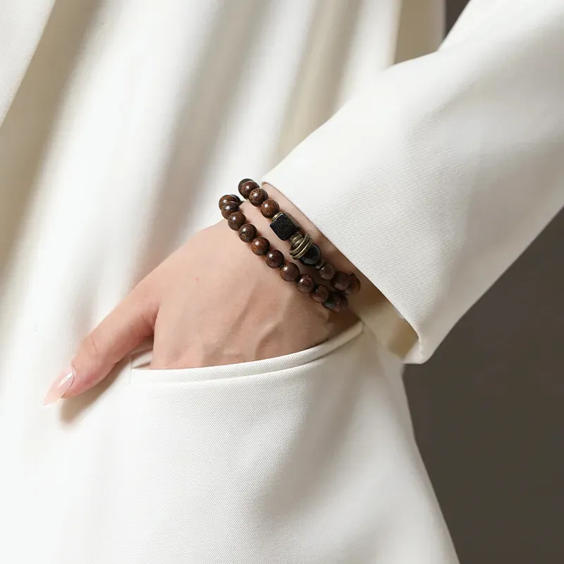 Green Craftsman Sandalwood Bracelets Unisex-2