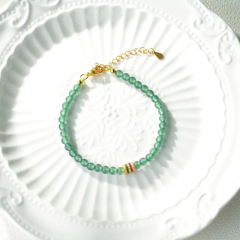 Green Craftsman Ice Glutinous Jadeite Bracelets Women's-1
