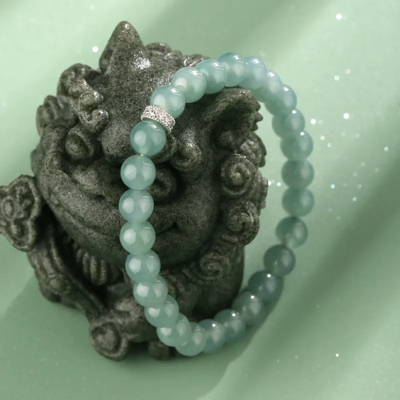 Green Craftsman Glutinous Jade Bracelets Women's-4