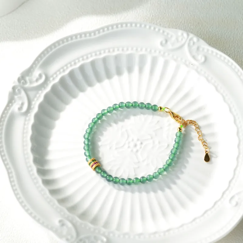 Green Craftsman Ice Glutinous Jadeite Bracelets Women's-3