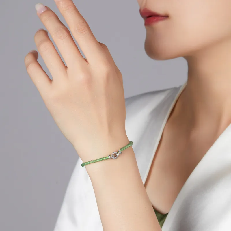 Green Craftsman Ice Type Jadeite Bracelets Women's-2