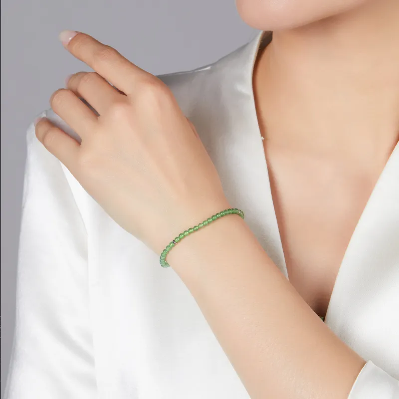 Green Craftsman Ice Type Jadeite Bracelets Women's-1