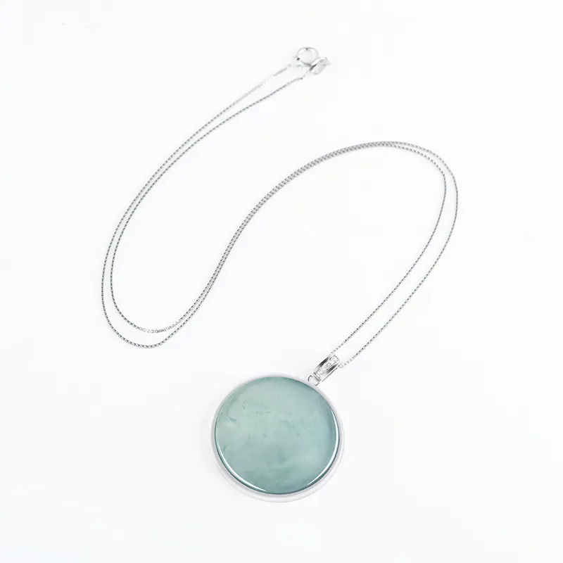 Green Craftsman Ice Glutinous Jadeite Necklaces Women's-1