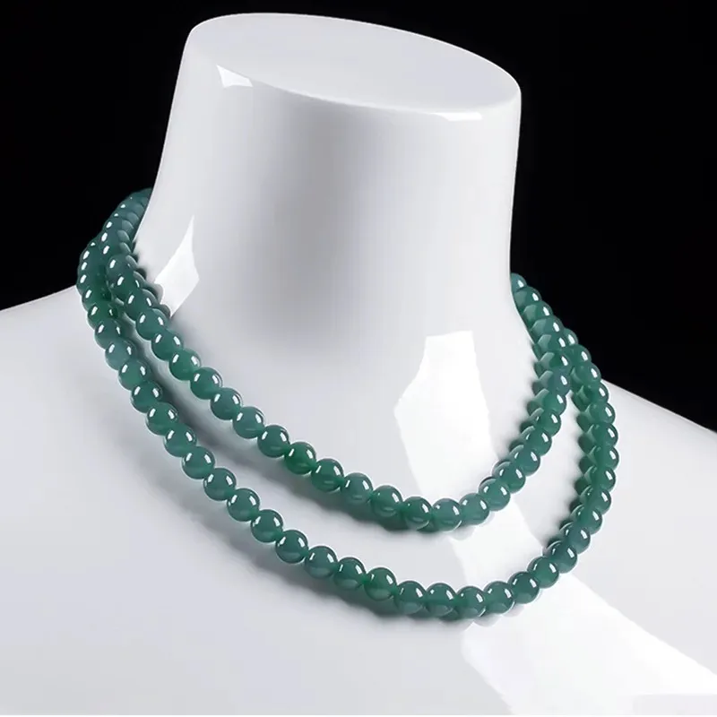 Green Craftsman Ice Glutinous Jadeite Bracelets Unisex-4