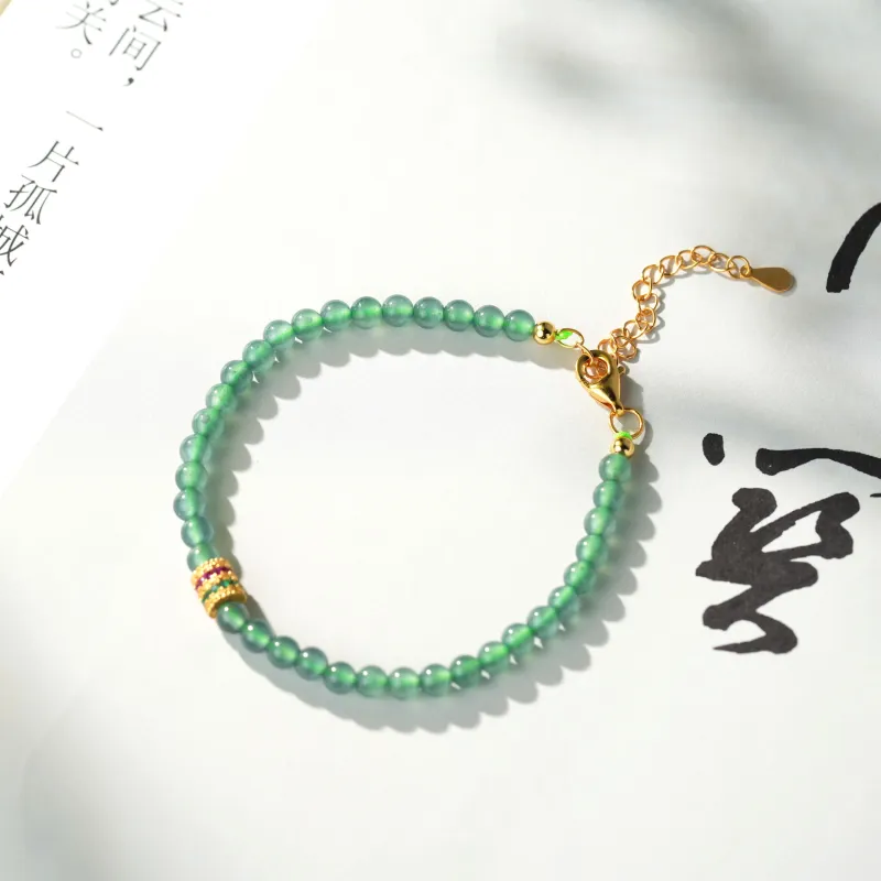 Green Craftsman Ice Glutinous Jadeite Bracelets Women's-2
