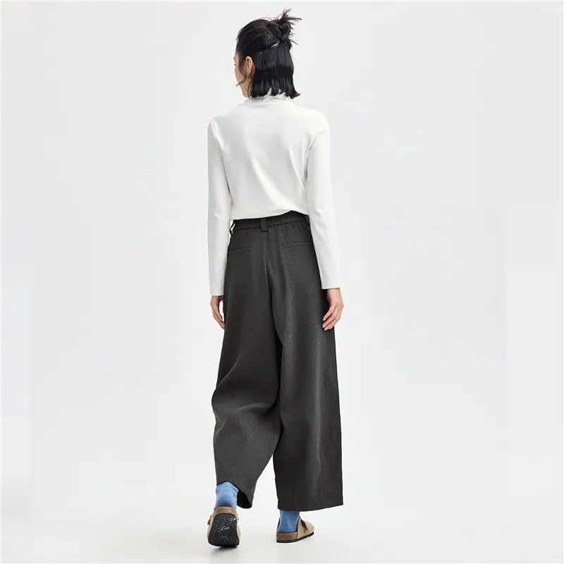 UNIQLO Casual Pants Women's Carbon Heather Gray-4
