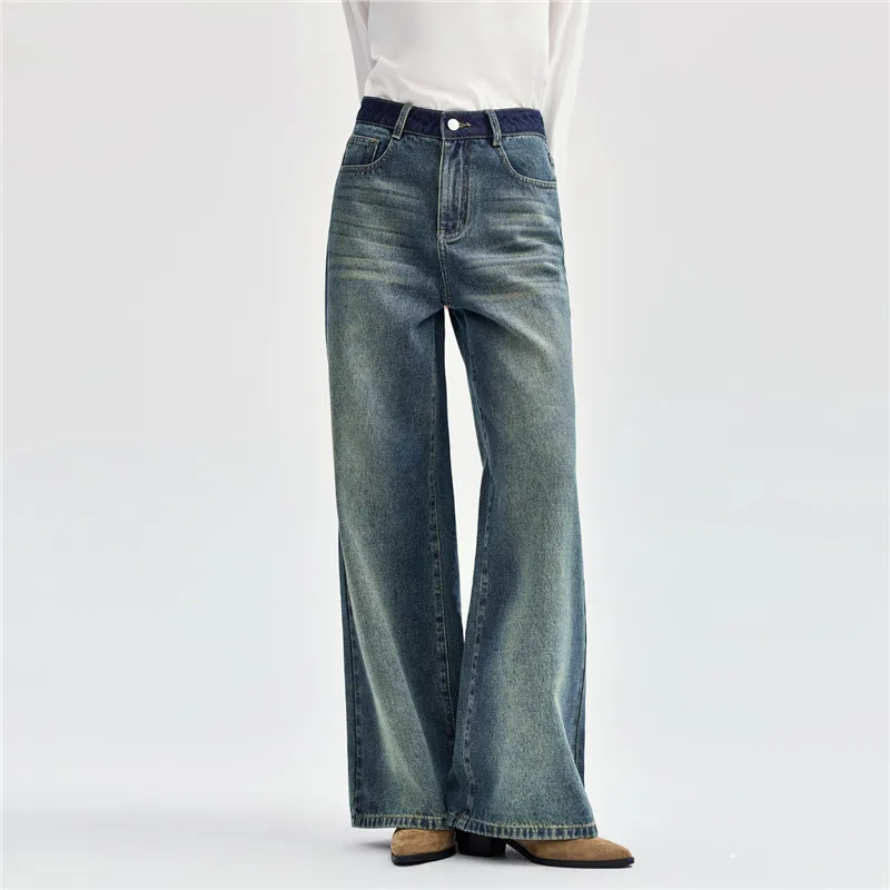 UNIQLO Jeans Women's 63 Vintage Denim Blue-2