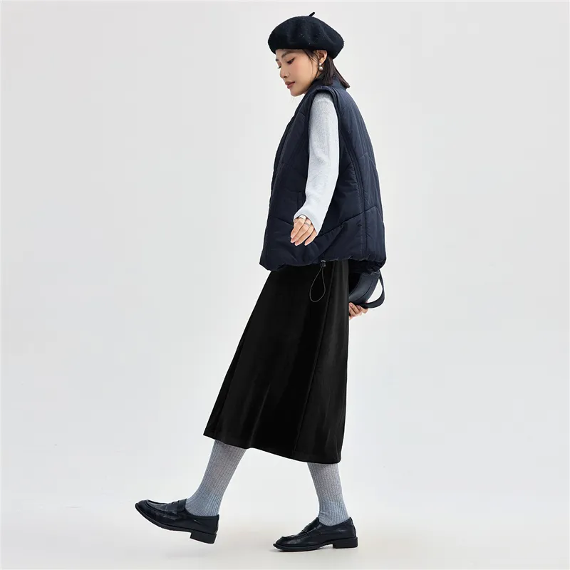 UNIQLO Knit Long Skirt Women's Black-5