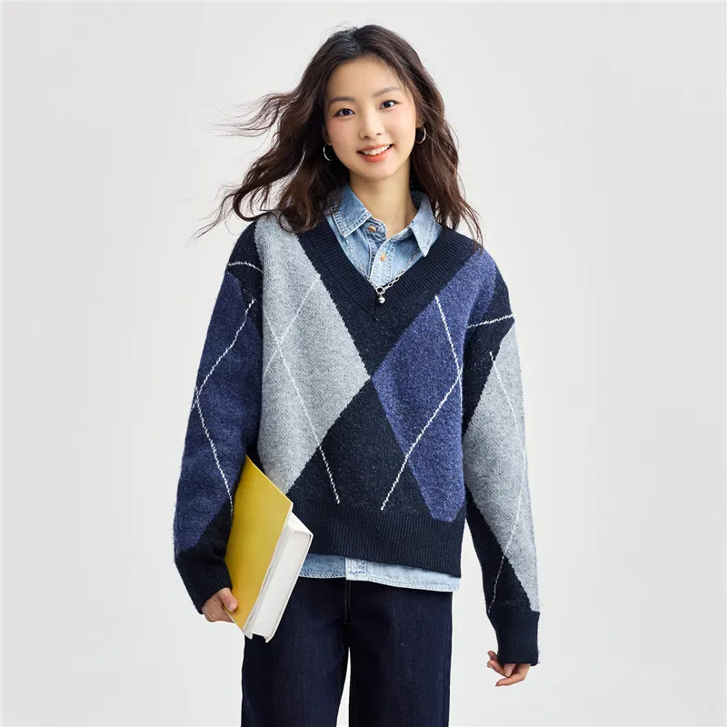 UNIQLO Knitwear Women's Navy Blue/gray blue-7