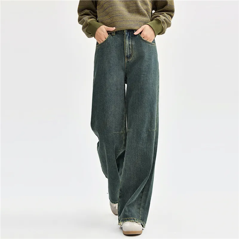 UNIQLO Jeans Women's 63 Vintage Denim Blue-4
