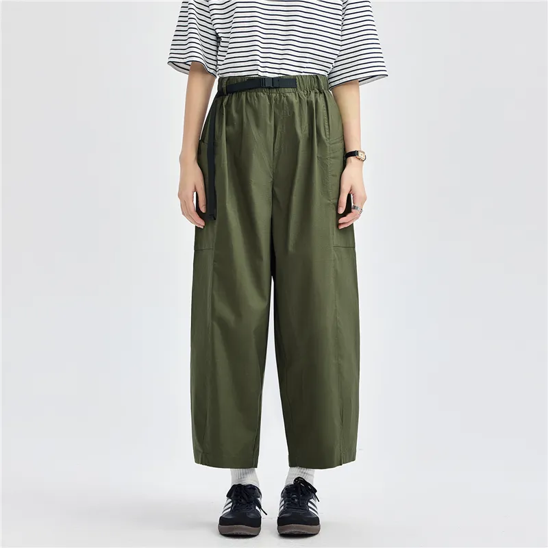 UNIQLO Casual Pants Women's Outdoor Green-2