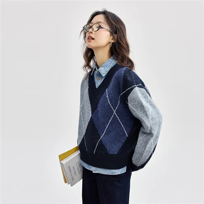 UNIQLO Knitwear Women's Navy Blue/gray blue-6