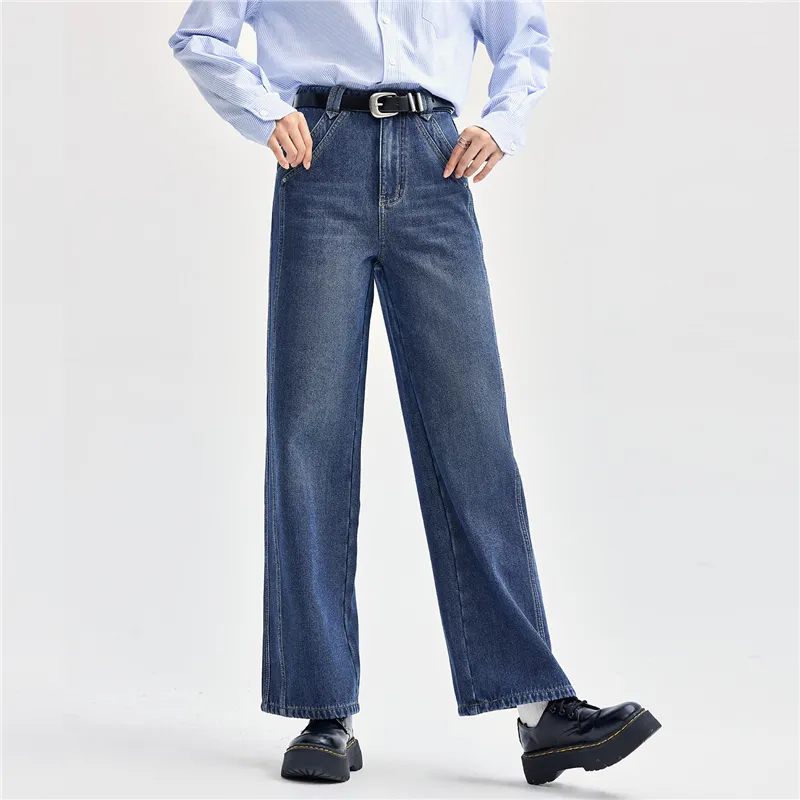 UNIQLO Jeans Women's Vintage Washed Blue-3