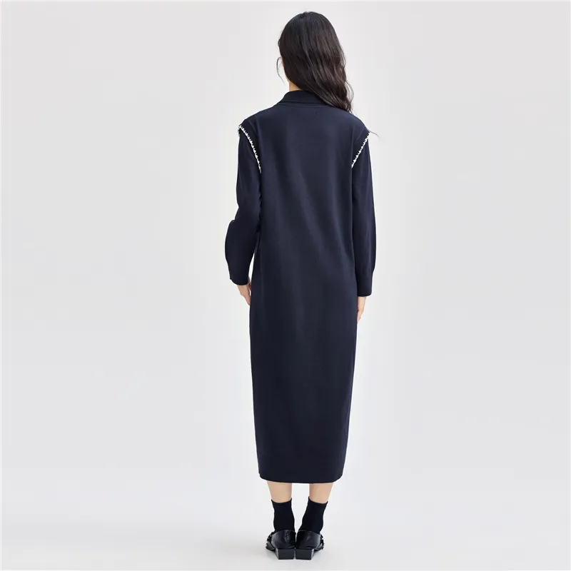UNIQLO Long-Sleeved Dresses Women's Moonlit Blue-2